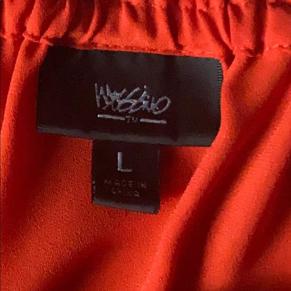 MOSSIMO Orange-Red Off Shoulder Tie Waist Midi - Picture 5 of 8